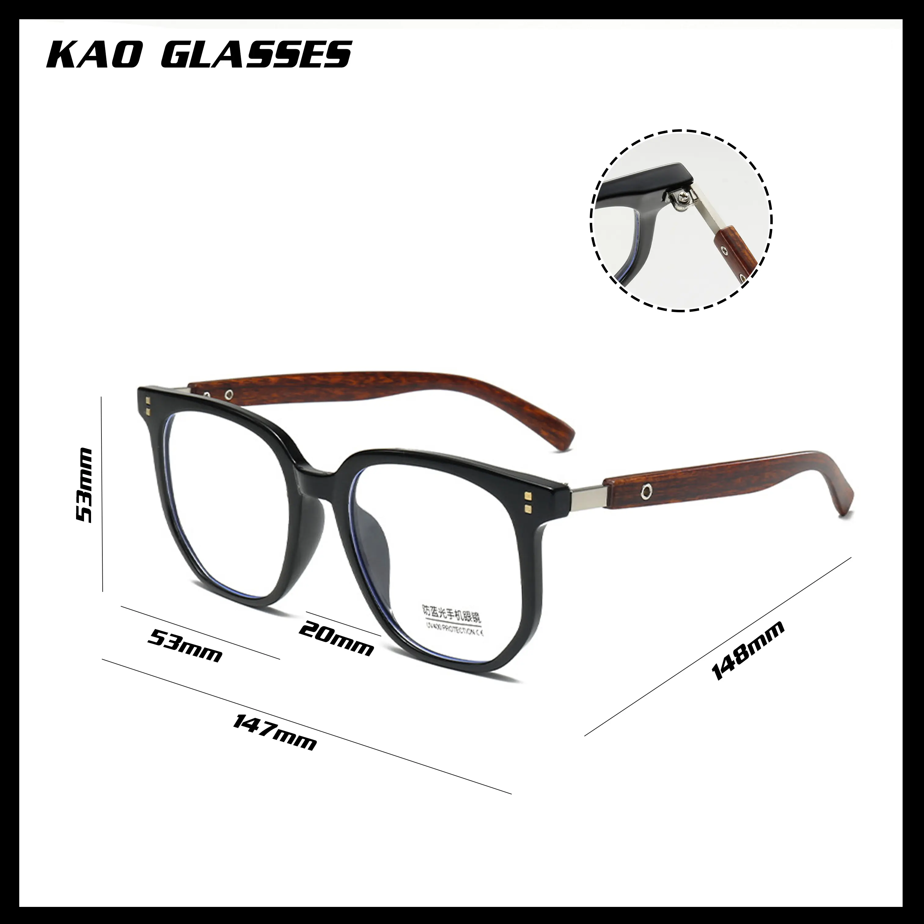 K111 - Mắt kính cận thời trang Nam Nữ - Tặng hộp - Free Ship - Đổi hàng 7 ngày