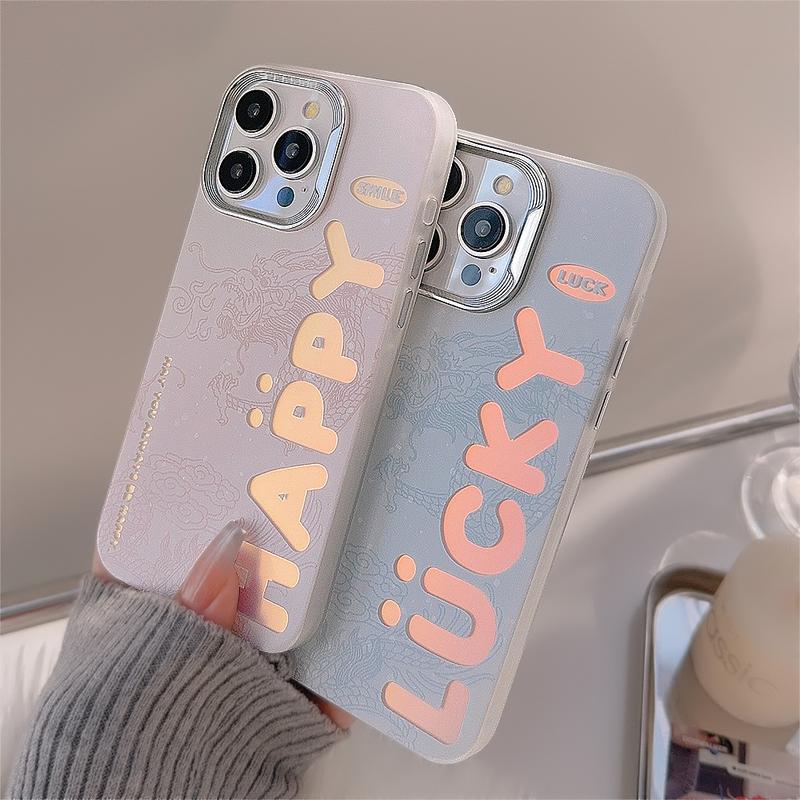 Product Introduction of Couple Laser Dragon Pattern English for 14promax Phone Case Iphone16 Electroplating Protector Cover Protector Cover Casing Shockproof Protective 13