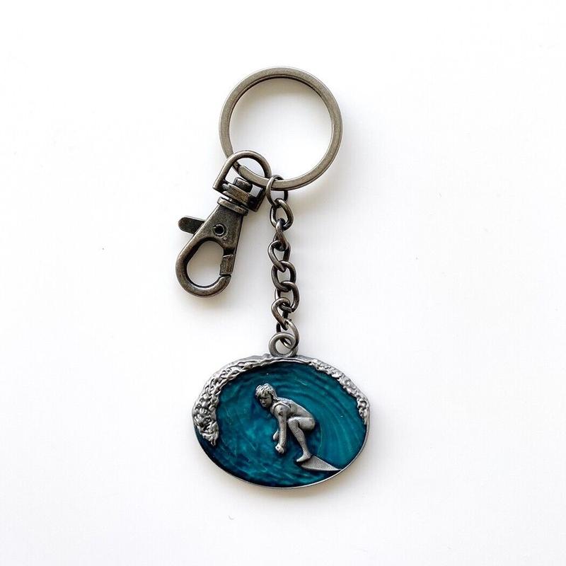 Vintage Surfer Surfing Surfboard Metal Charm Pendant Key Rin - TikTok ...