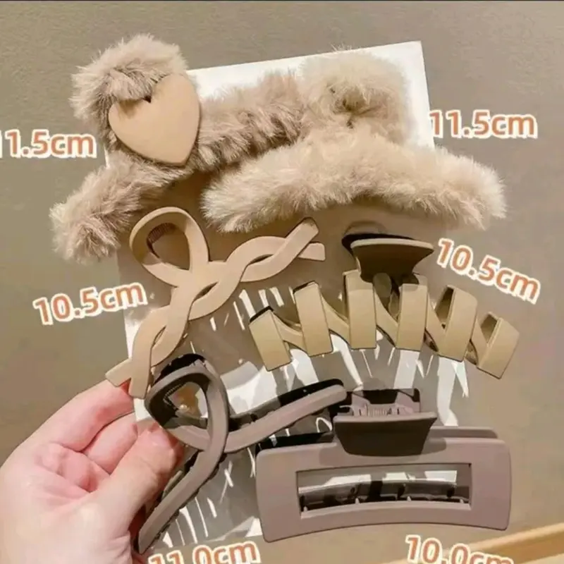 Sét Kẹp Tóc 9 Món Càng Cua Cỡ Lớn, Kẹp Tóc Size To Phong Cách Hàn Quốc Mẫu Mới 2025 Siêu Hot Women Nữ 2