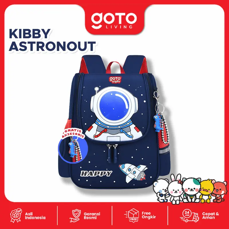 Goto [COD] Kibby Tas Sekolah Ransel Backpack Anak Perempuan Waterproof Bag 7