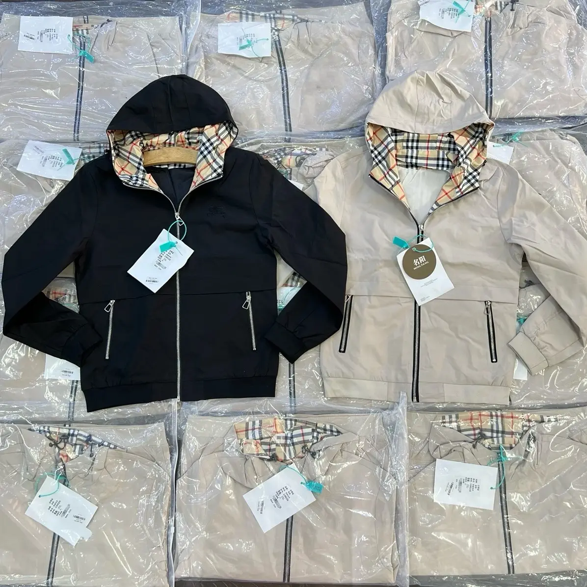 Khoác b_b_r nam Quảng Châu,logo thêu , chất dày xịn, kiểm tra hàng thoải mái Menswear Áo Kaki
