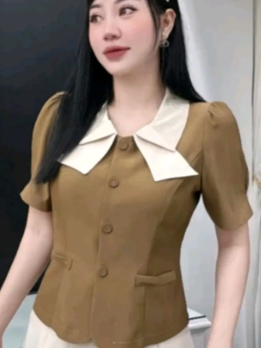ẢO SƠ MI DỄ THƯƠNG FROM VỪA VẶN DÁNG CHỊ EM ĐỦ SIZE