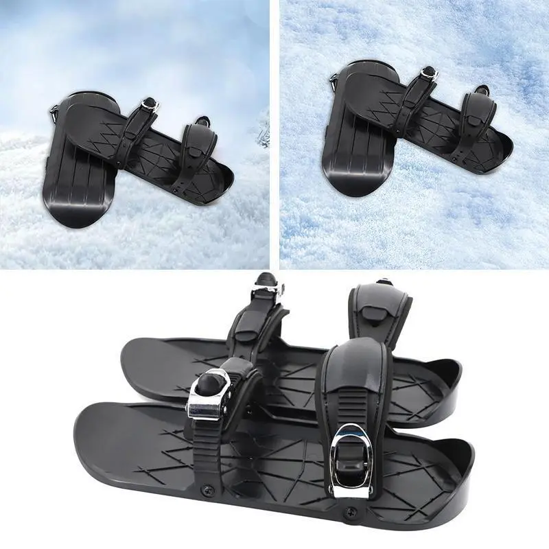Winter Outdoor Ski Mini Ski Shoes Short Snowboard Snow Knife Adjustable Snow Shoes Universal Size Fits Most Adults Outdoor Ski Snowboard Winter Sports Equipment Outdoor Shoes