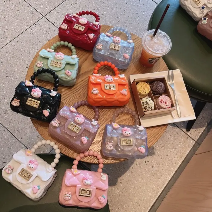 HYGGE-Tas Mutiara Jeli Stiker 3D Tas Selempang Anak Fashion 1