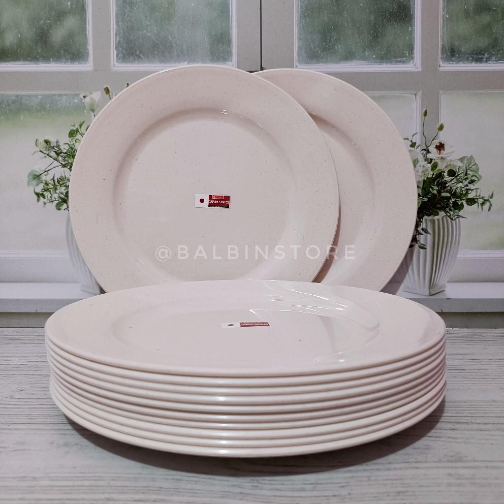 TERBARU 6 PCS PIRING PRASMANAN PIRING ITALI TEPLEK PLASTIK CLIO 26 CM ANTI PECAH TAHAN PANAS DAN FOOD GRADE.