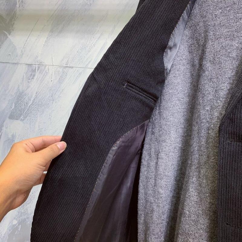 Product Introduction of Áo Khoác Vest Công Sở, Dáng Ôm, Chất Liệu Vải Nhung Kẻ, Phong Cách Anh Quốc, Dành Cho Nam, Hợp Xu hướng Phong Cách Hàn Quốc, Phong Cách Đường Phố Ruoshuai, Bộ Đồ Đơn Thường Ngày Người Nổi Tiếng Trên Internet 11