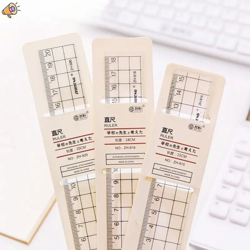 Thước Kẻ Nhựa Zhiheng 18/20cm - 1 Cây - Hàng đẹp 1