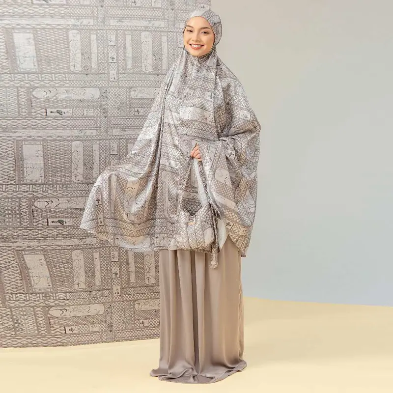 Lozy Hijab - Rawda Prayer Set (Mukena Set Pattern Bahan Silk) Mewah Nyaman 5