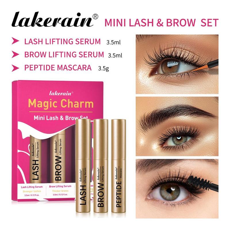 Product Introduction of Eyebrow & Eyelash Cosmetic Set, Brow Lash Hydrating Lifting Serum & Waterproof Long-lasting Mascara, Natural Lengthening Effect, Makeup 2