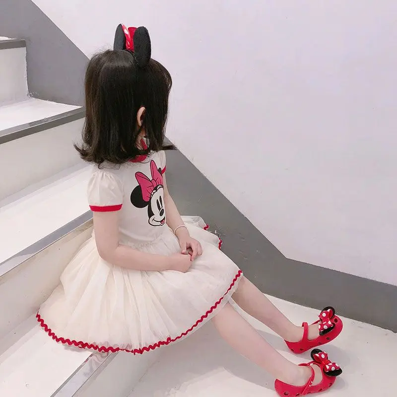Váy Hoạt Hình Lưới Cho Trẻ Em, Thiết Kế Chuột Mickey Disney, Quần Áo Trẻ Em, Váy Công Chúa Minnie, Váy Lưới Phồng, Xếp Hạng Tích Cực 91% 1