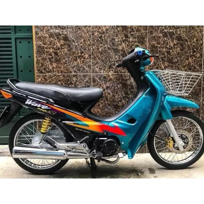 Dàn áo wave 110 màu ngọc đen tặng kèm pha đèn ,xi nhanh ,đèn lái ,ốc áo và Tem xe như hình ảnh