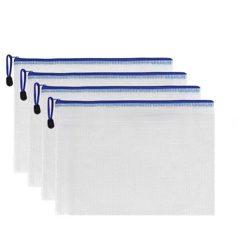 Product Introduction of A6 Mesh Zipper Pouch, 20pcs/set Waterproof Plastic Storage Bag, File Folder, Stationery Storage Bag, Travel Organizer for School, Travel, Office 5