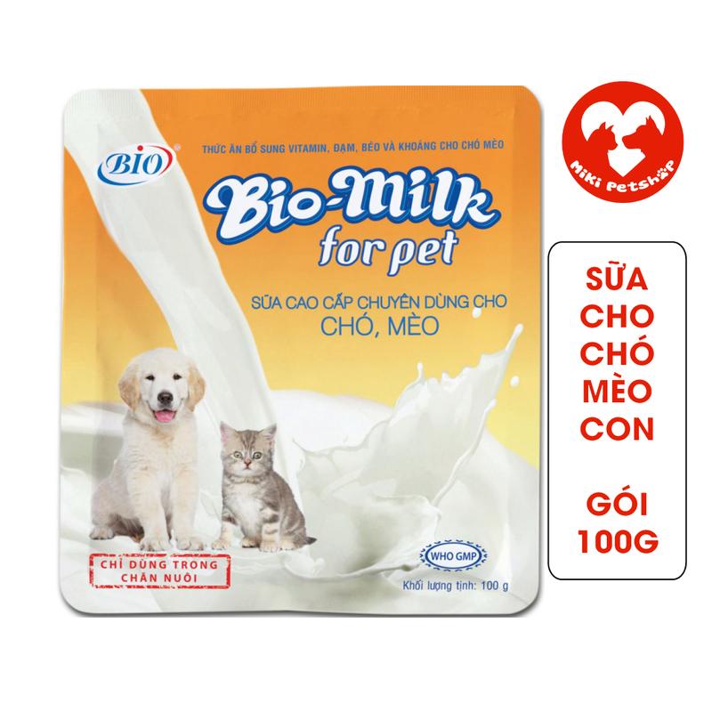 Sữa Cho Mèo Con Chó Con Bio Milk for Pet Gói 100g - Miki Petshop sữa cho