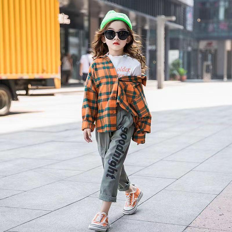 Product Introduction of Áo Sơ Mi Kẻ Sọc Cho Bé Gái, Áo Sơ Mi Trẻ Em Trung Bình Và Lớn, 12 Tuổi, Phong Cách Hàn Quốc, Phong Cách Phương Tây, Thời Trang, Áo Cánh Dài Tay Cho Bé Gái, Mùa Xuân Và Mùa Thu 12