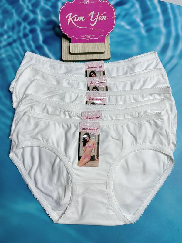 COMBO 10 Quần lót Cotton Thái Màu Trắng Siêu Mịn Co Giãn Thoáng Mát Tốt size 40-60 kg Nữ . quần chíp Women Nhung