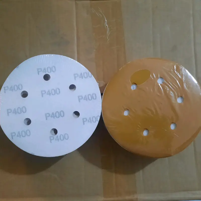 Combo 50 tờ Nhám tròn 6in có lỗ (150mm) dùng cho máy chà nhám tròn đế lông (gai) 4