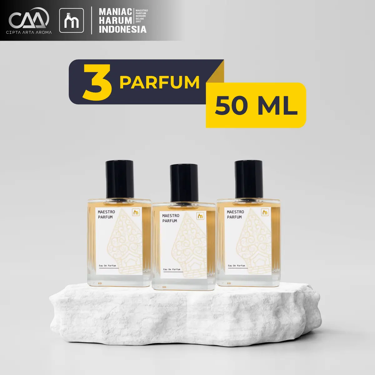 Maestro Parfum 50ML 3Pcs Parfum Pria dan Wanita Bebas Pilih Aroma Perfume Wanginya