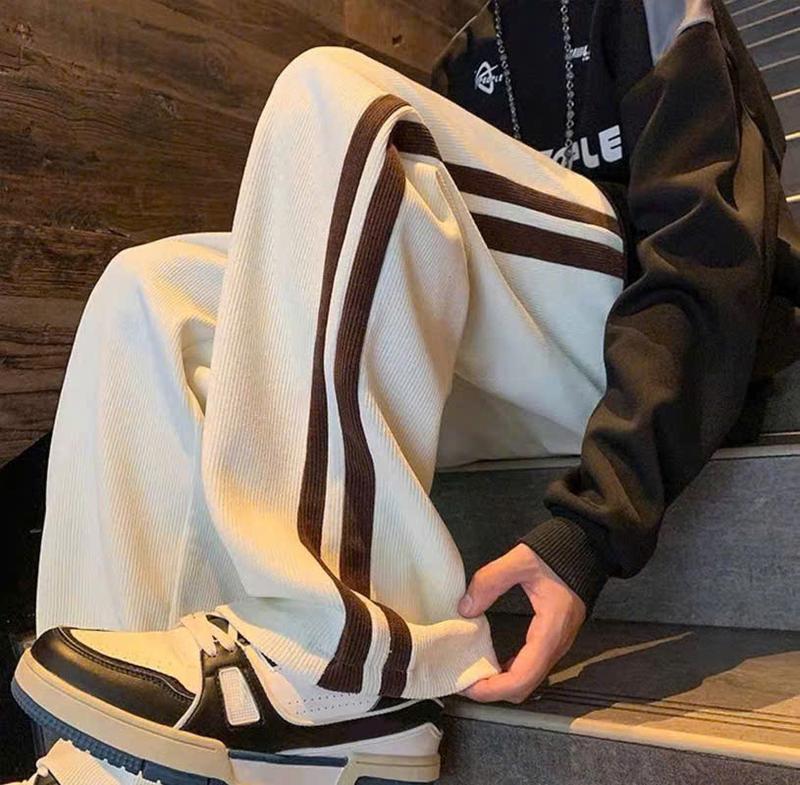 QUẦN NHUNG Tăm Ống Rộng  COLLECTION  NAD Phối 2 soc Unisex - Quần Dài Cạp Chun Eo Vải Co Dãn Dày Dặn ấm áp