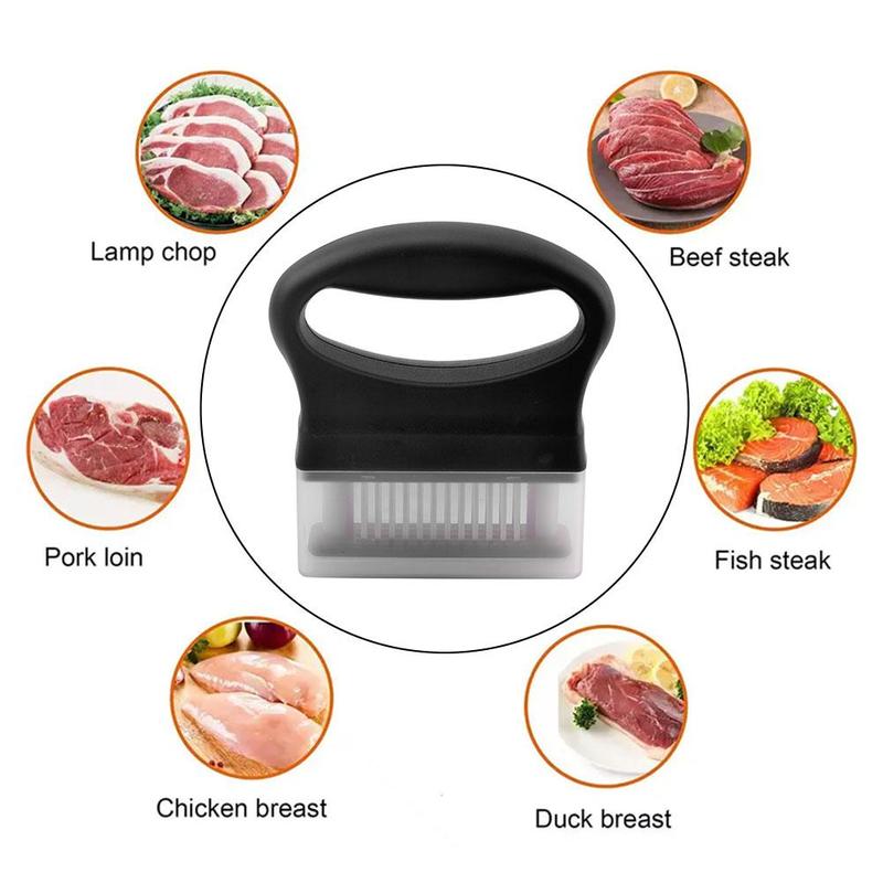 Product Introduction of Needle Meat Tenderizer Stainless Steel Needle Loosening Meat Washable And Tenderizer Detachable M8P1 36