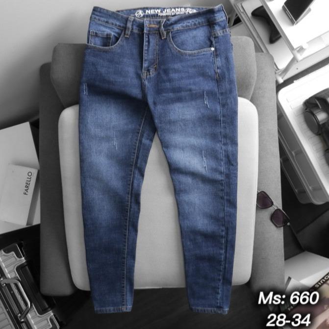  Quần Jean Nam Thời Trang Màu Xanh Wash Bạc MS 660 