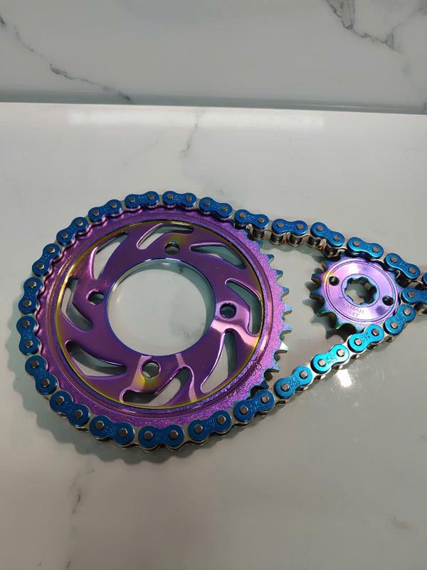 NHÔNG SÊN DĨA GH EXCITER 135 5 SỐ - SÊN H428HDS BLUE-GOLD ( XANH - VÀNG ) 10 Li