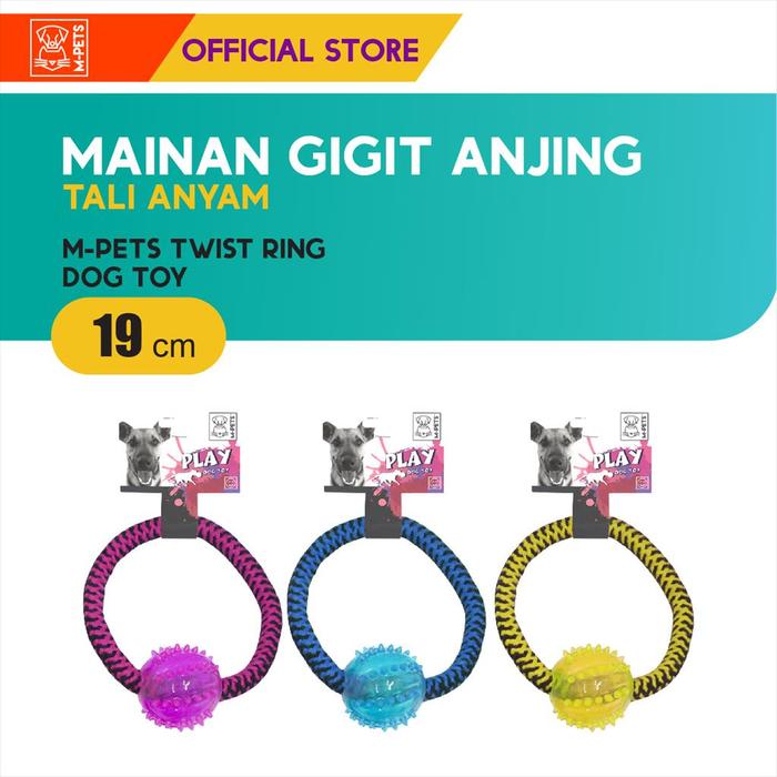 Gambar M-Pets Twist Ring Dog Toy / Mainan Gigit Anjing Tali Anyam dari M-Pets Volk Pets Indonesia Kota Tangerang Tokopedia