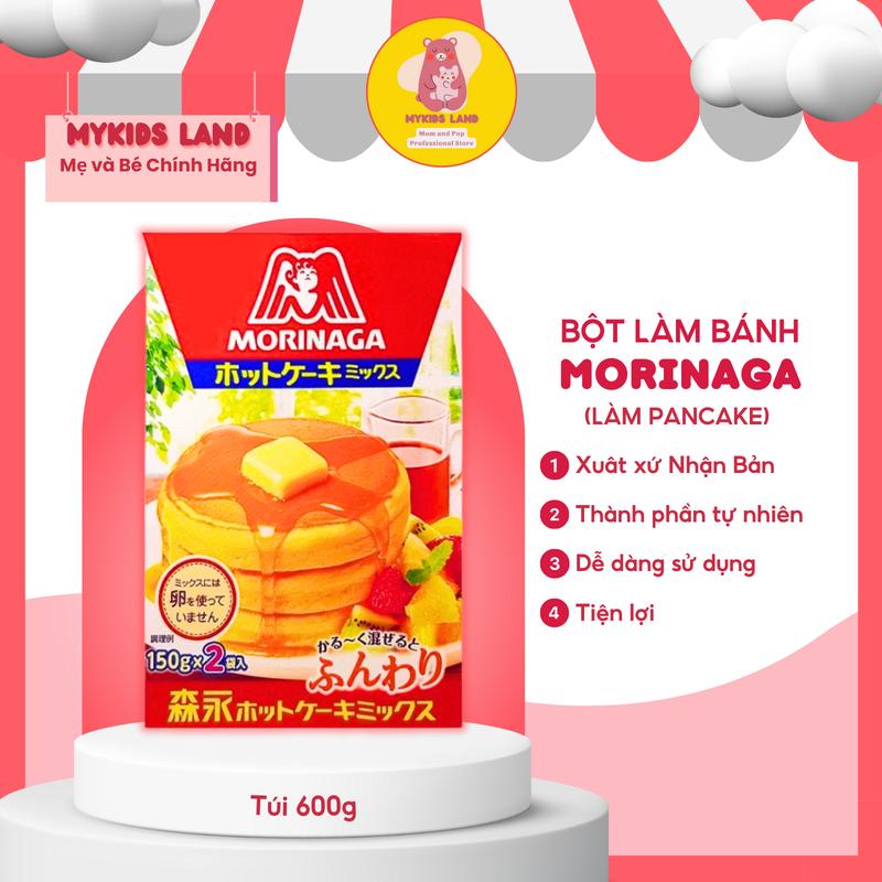 Bột Làm Bánh Pancake MORINAGA Hot Cake Nhật Bản Cho Bé - Túi 600g