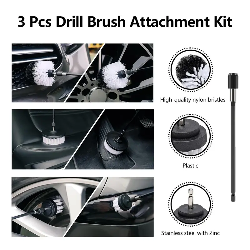 Car Cleaning Tool Set, 15pcs/set Car Detailing Brush Set, Car Wash Brush Set, Car Cleaning Kit, Professional Car Cleaning Tools 3