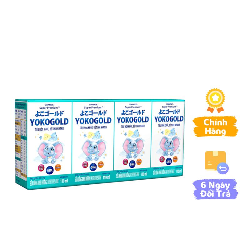 Sữa uống dinh dưỡng Vinamilk Yoko Gold 110ml Lốc 4 hộp
