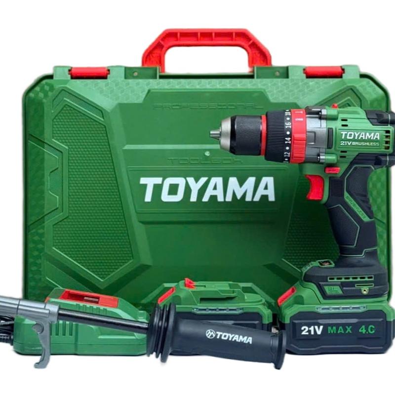 Combo Z9-KB máy khoan pin Toyama đầu kẹp 13mm lực siết 120N.M hỗ trợ chống lật cổ tay, 2pin 10cell plus+, sạc nhanh 2,5A