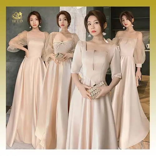 WED Gaun Pengirin Pengantin / Gaun Bridesmaid Style Korea Terbaru / Gaun Modern Wanita BD90-93 0