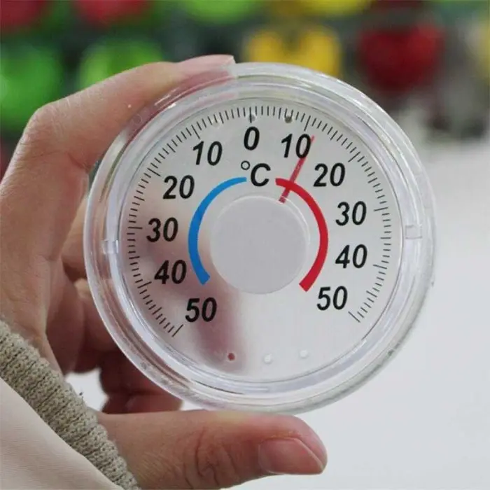 Thermometer Temperature Analog Measurement Monitor TH109 - Putih Baterai Digital 0