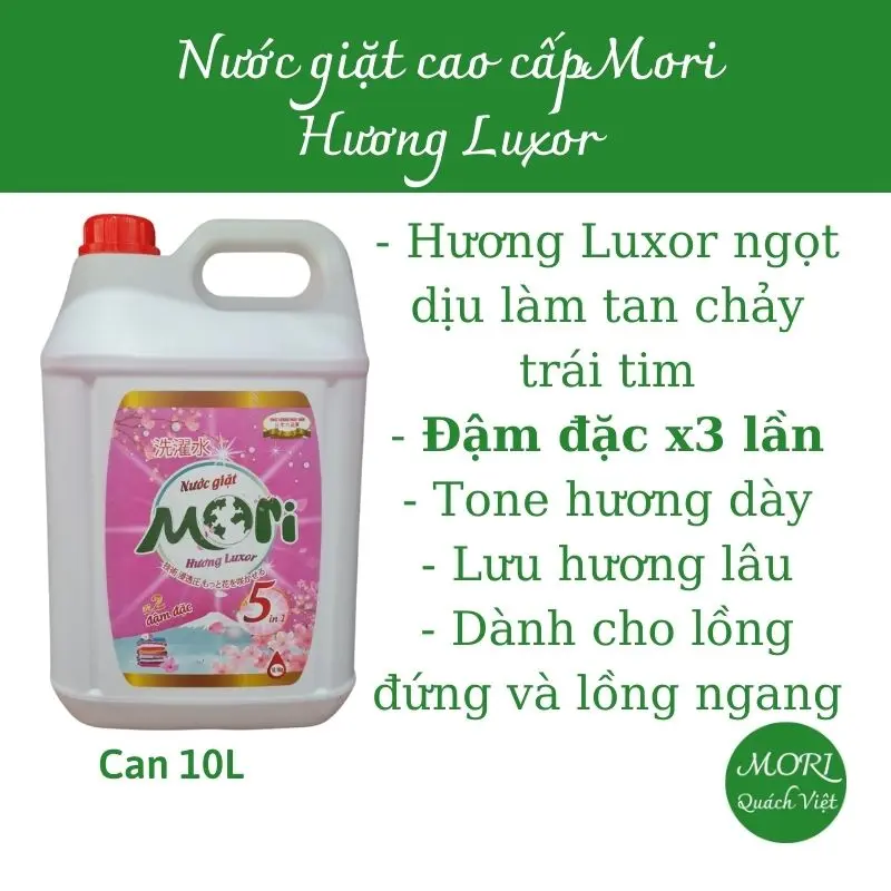 Nước giặt mori cao cấp có hương, can 10L 5