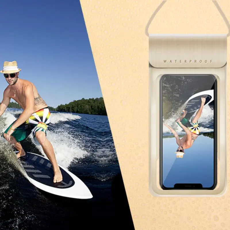 Waterproof Phone Case, Touch Screen TPU Outdoor Swimming Diving Mobile Phone Underwater Dry Bag, Universal Waterproof Case 5