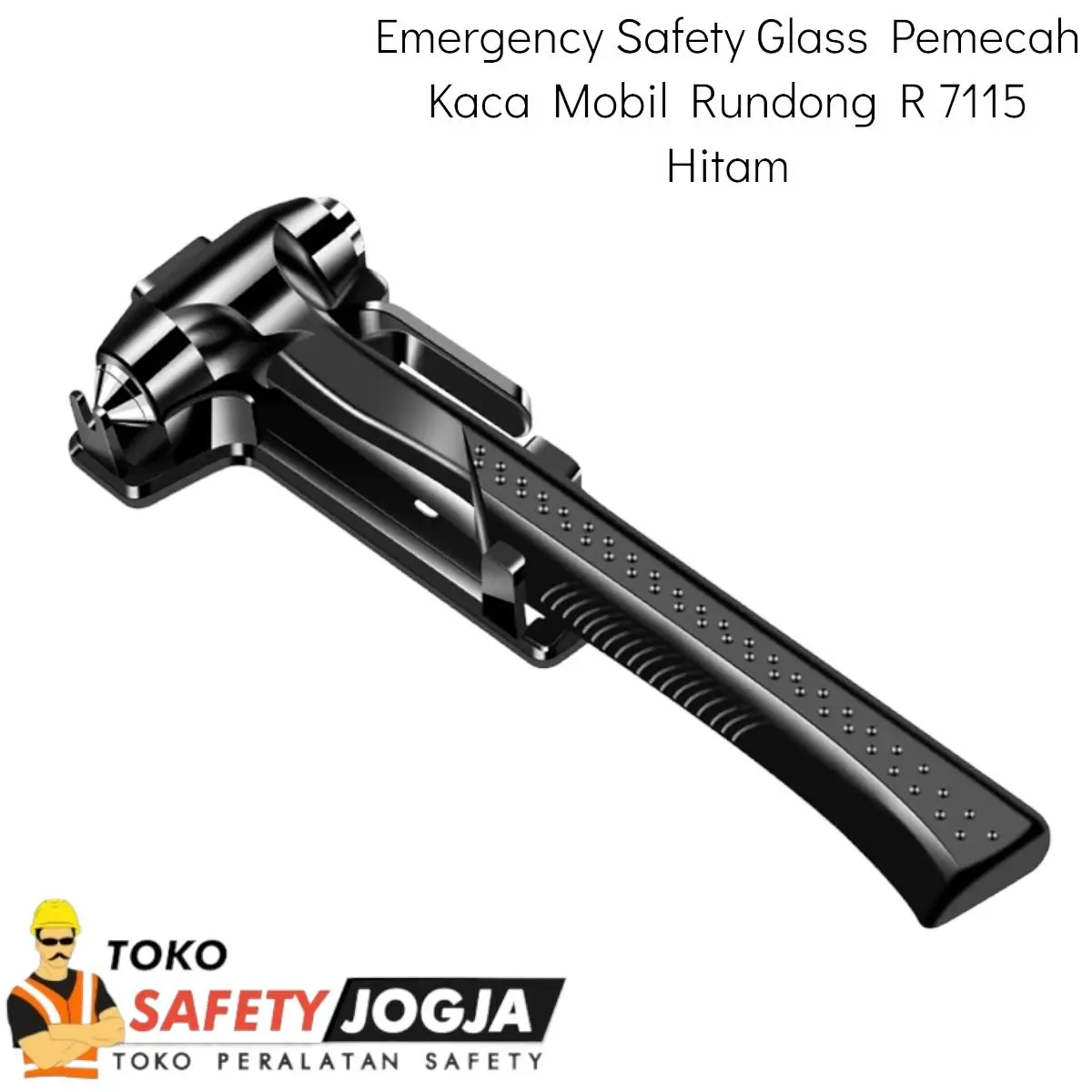 ALAT Pemecah Kaca Mobil Emergency Safety Glass Breaker RUNDONG  R 7115  Black