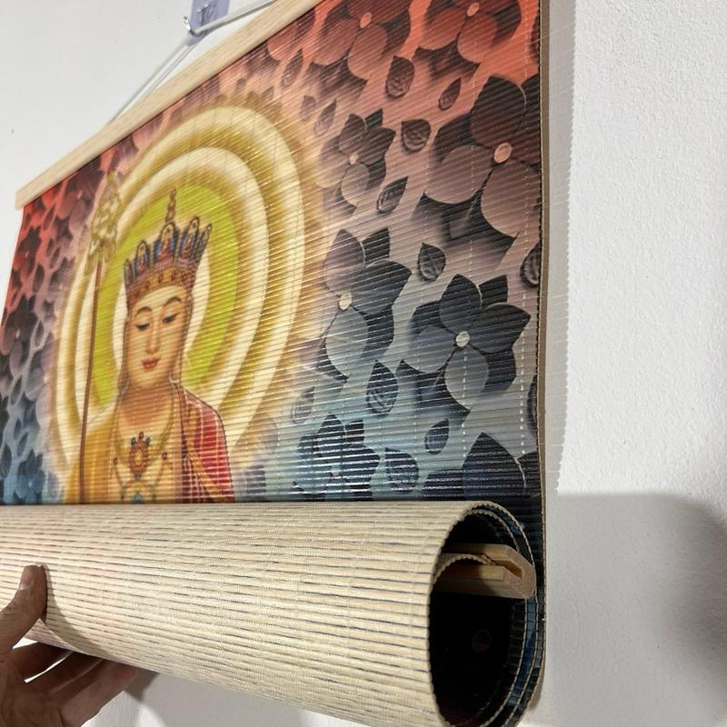 Tranh Mành Trúc Ngài Bồ Tát Địa Tạng Vương - Tranh Treo Phòng Khách - Decor Phòng Thờ 3