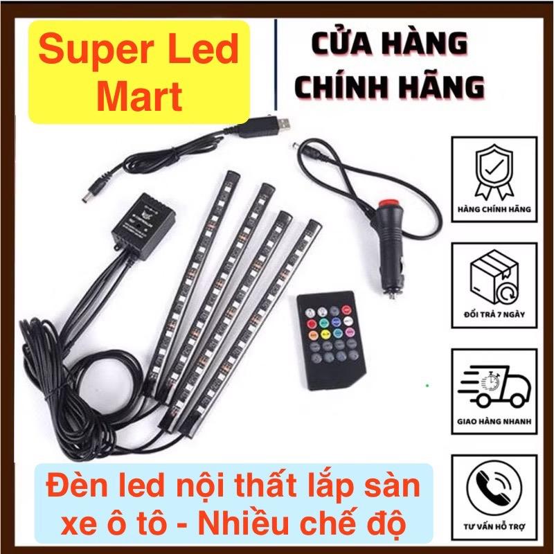 ĐÈN LED GẦM GHẾ Ô TÔ 8 MÀU - ĐIỀU KHIỂN TỪ XA HẸN GIỜ NHẢY THEO NHẠC