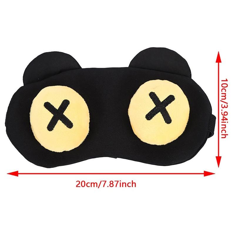 1Pcs Cute Silk Eyes Mask Breathable without Gel Eye Patch Travel Accessory Sleep Blindfold Cartoon Eyepatch 2