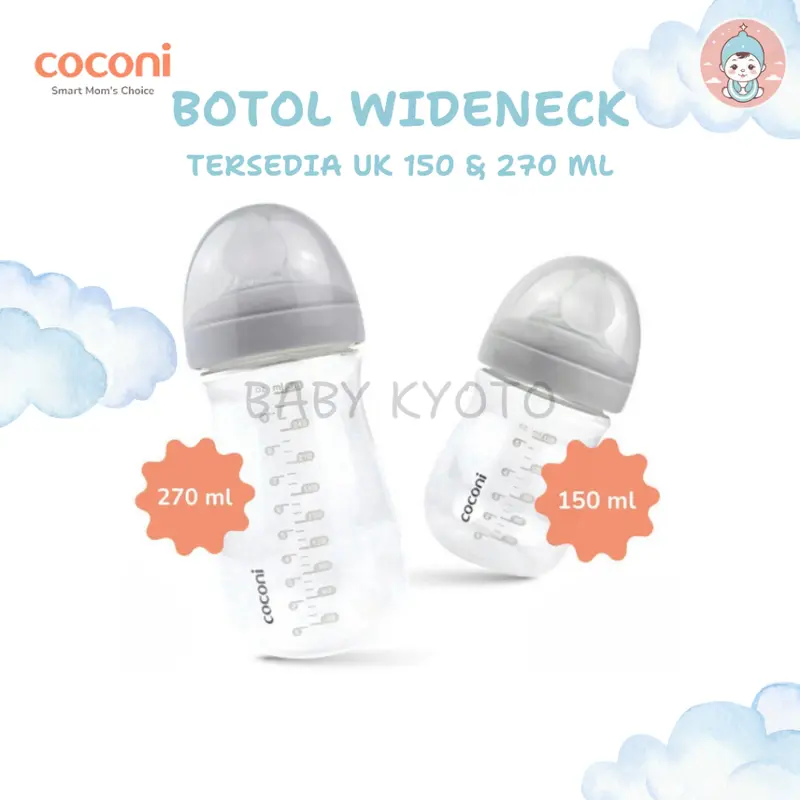 BK Coconi Wide Neck Baby Feeding Bottle Botol Dot Susu Asi Bayi Wideneck Anti Kolik 120/270 Ml 0