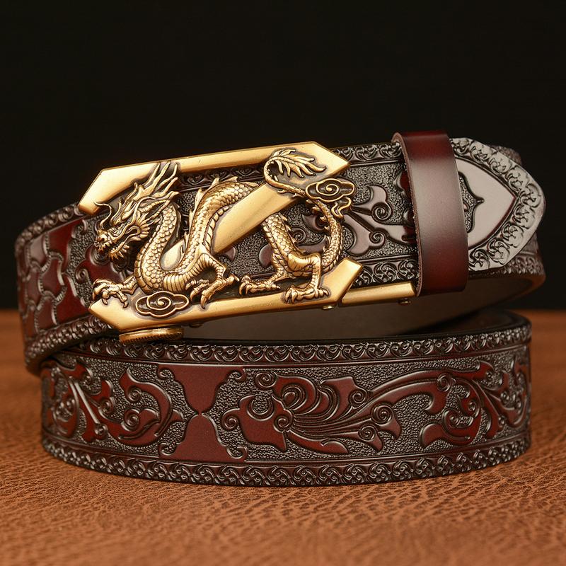 Product Introduction of Sabuk Gesper Ikat Pinggang Pria Ukir Kulit Sapi Model Naga Dragon 5