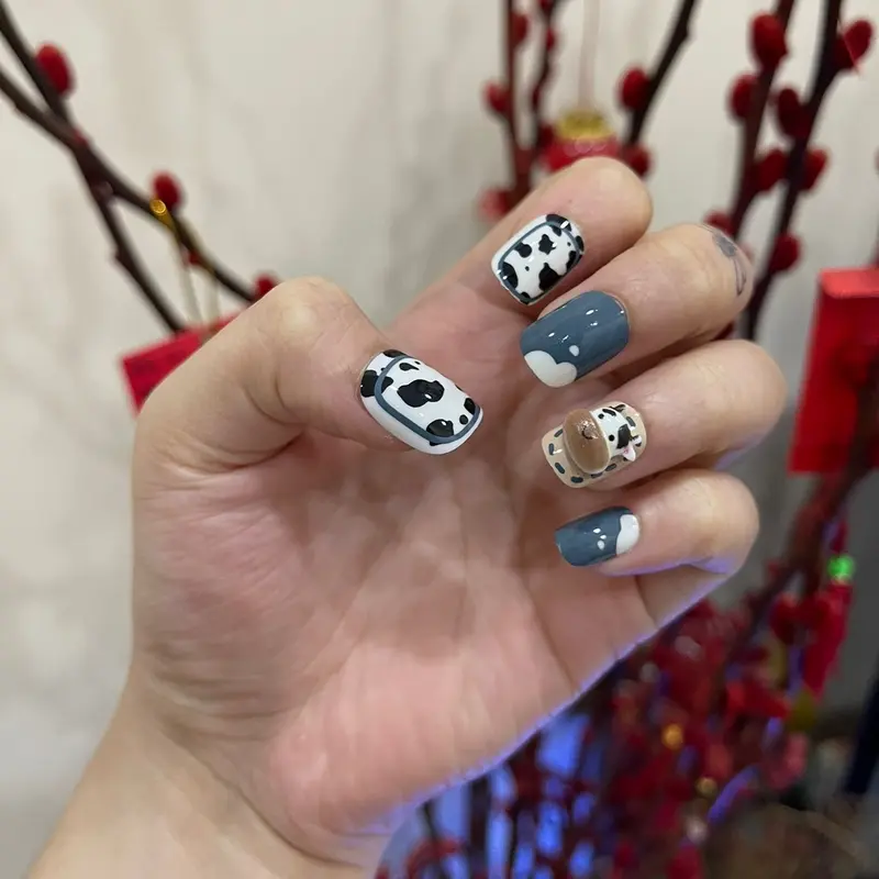 KODE C - KUKU PALSU 3D ISI 24PCS DENGAN LEM JELLY Art Nail 6