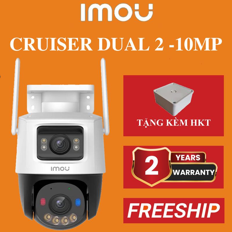 [TẶNG KÈM HỘP KT] Camera IMOU Cruiser Dual 2 10MP (5mp-5mp) & 6MP (3mp-3mp) - S7XEP - Tầm Nhìn Bam Đêm Có Màu - Ống Kính Kép Góc Rộng - Bảo Hành 2 Năm camera  khupho camera  imou