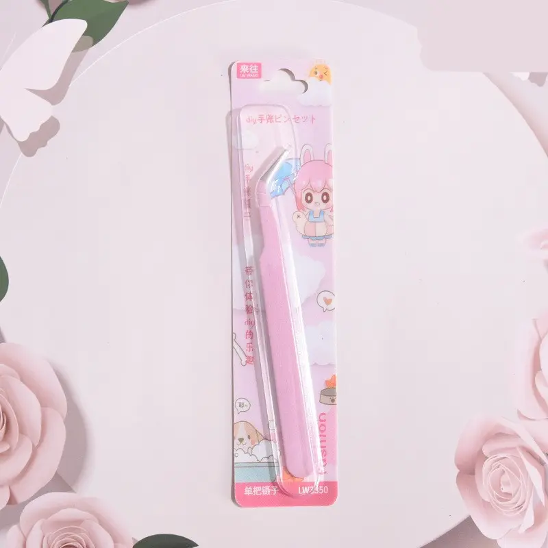 Pinset Tweezer - Makaron -  Bengkok Lurus - Penjepit Sticker - Kerajinan DIY - MultiFungsi 5