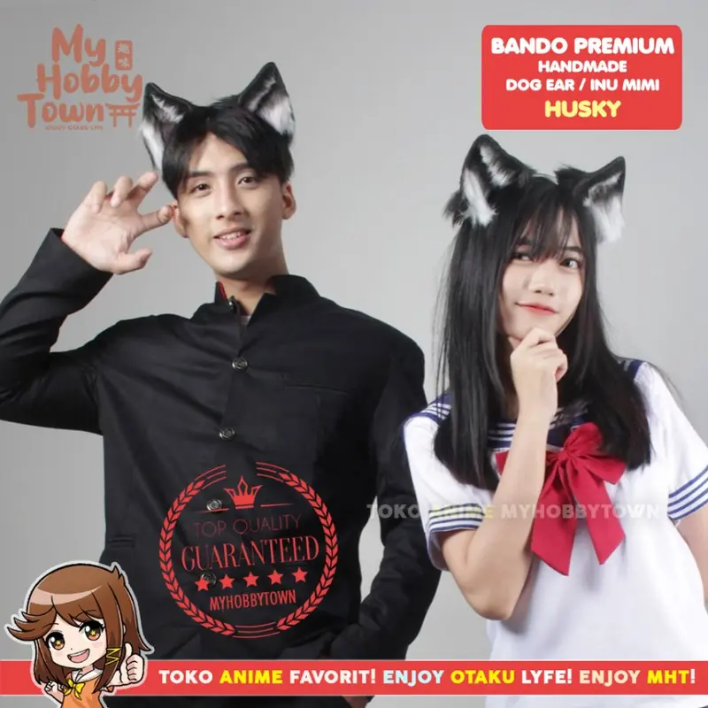 Bando Kuping Kucing Anjing Rubah Rakun Neko Mimi Fox Dog Raccoon Hairband Premium Furry Cosplay Raphtalia 5