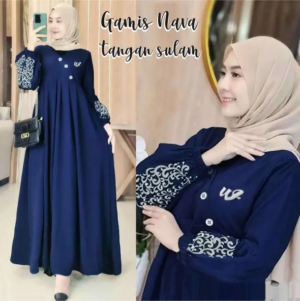 Gamis Nava Tangan Sulam 597 NETMODE 0