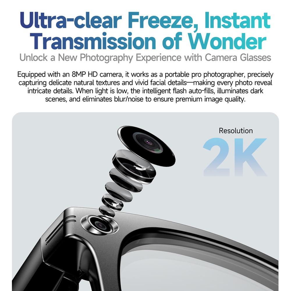 2025 New Sunglasses W610 Smart Glasses Man With HD Camera AI Voice Translation WIFI Bluetooth Transmission 4GB For Woman