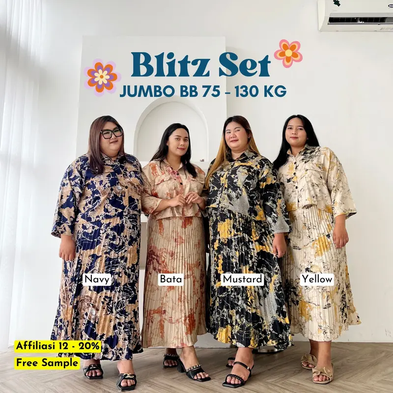 MOKMOK - Blitz Set | Setelan Baju Rok Bigsize Jumbo Bigsize 0