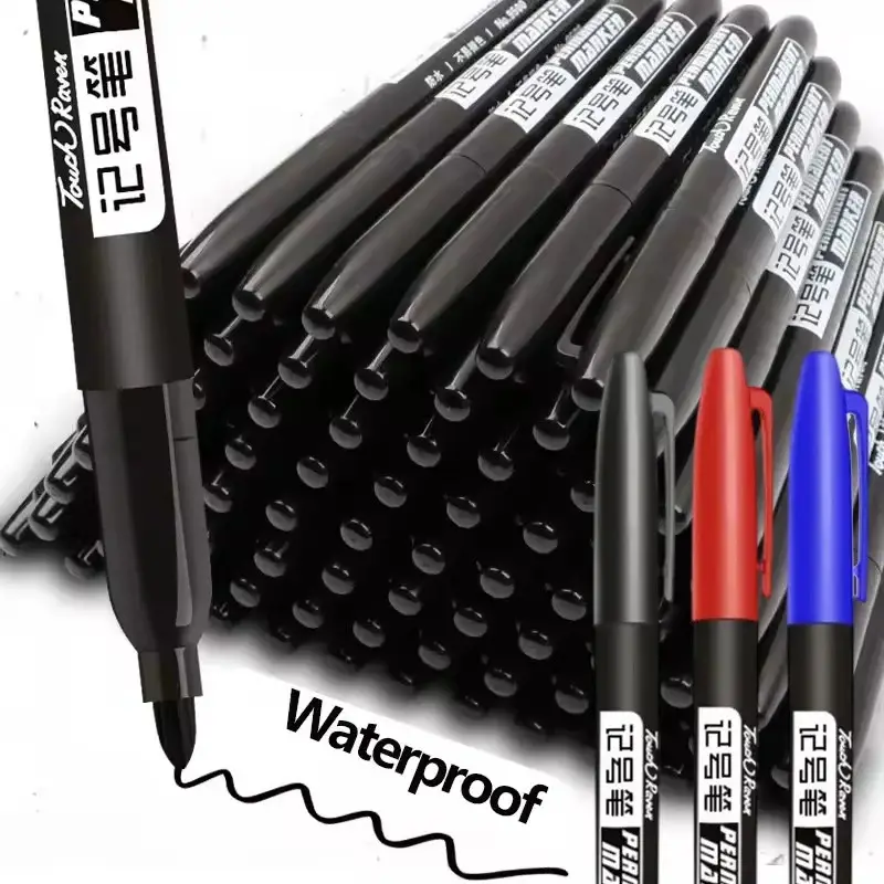 Bút Lông Dầu Không Phai - Viết Trên Nhựa, Gỗ, Thủy Tinh, Kim Loại - Mực Đen/Xanh/Đỏ, Nhanh Khô, Chống Nước