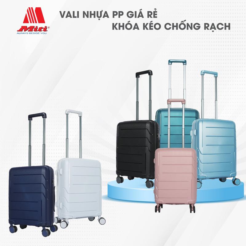 Vali xách tay du lịch nhựa PP Miti VL513049 nhiều màu phù hợp Nam và Nữ